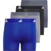 imageadidas Boys Performance Boxer Briefs Underwear for Kids 4PackTeam Royal BlueGreyBlackMicrofiber