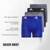 imageadidas Boys Performance Boxer Briefs Underwear for Kids 4PackTeam Royal BlueGreyBlackMicrofiber