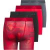 imageadidas Boys Performance Boxer Briefs Underwear for Kids 4PackUpscaled Mix Pure Rubybright RedBlackPure Ruby RedMicrofiberGraphic