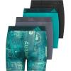 imageadidas Boys Performance Boxer Briefs Underwear for Kids 4PackUpscaled Mix Pure Teallime BurstOnix GreyPure Teal GreenMicrofiberGraphic