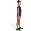 imageadidas Girls Elastic Waistband Retro Woven Gym ShortsSemi Lucid Fuchsia
