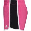 imageadidas Girls Elastic Waistband Retro Woven Gym ShortsSemi Lucid Fuchsia