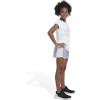 imageadidas Girls Elastic Waistband Retro Woven Gym ShortsSilver Violet