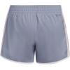 imageadidas Girls Elastic Waistband Retro Woven Gym ShortsSilver Violet