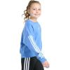 imageadidas Girls Fleece 3Stripe Crewneck SweatshirtBlue Fusion