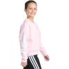 imageadidas Girls Fleece 3Stripe Crewneck SweatshirtClear Pink