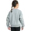 imageadidas Girls Fleece 3Stripe Crewneck SweatshirtMedium Grey Heather