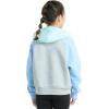 imageadidas Girls Fleece Colorblock Hooded SweatshirtMedium Grey Heather