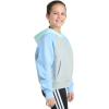 imageadidas Girls Fleece Colorblock Hooded SweatshirtMedium Grey Heather