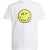 imageadidas Kids Smiley World Graphics TShirtWhiteCarbonBright YellowBlack