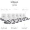 imageadidas Unisex Kids Quarter Ankle Socks for Boys and Girls Youth 6Pack Athletic Cushioned and ComfortableWhiteGreyLight Onix GreyStripe