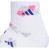imageadidas Unisex Kids Quarter Ankle Socks for Boys and Girls Youth 6Pack Athletic Cushioned and ComfortableWhiteTeam Royal BluePink FusionGirls