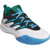 imageadidas UnisexAdult Dame Certified 3 Basketball SneakerWhiteCollegiate GreenBlue Burst
