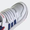 imageadidas UnisexChild Hoops Mid Basketball ShoeWhiteVictory BlueBetter Scarlet