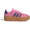 imageadidas UnisexChild Vl Court 30 LaceupLegacy SneakerBliss PinkDark BlueGold Metallic