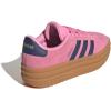 imageadidas UnisexChild Vl Court 30 LaceupLegacy SneakerBliss PinkDark BlueGold Metallic
