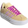 imageadidas UnisexChild Vl Court 30 LaceupLegacy SneakerOrange TintBliss LilacFlash Pink