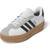 imageadidas UnisexChild Vl Court 30 LaceupLegacy SneakerWhiteBlackGum