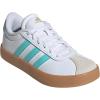 imageadidas UnisexChild Vl Court 30 LaceupLegacy SneakerWhiteFlash AquaAlumina