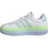 imageadidas UnisexChild Vl Court 30 LaceupLegacy SneakerWhiteHalo MintViolet Tone