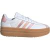 imageadidas UnisexChild Vl Court 30 LaceupLegacy SneakerWhitePowder CoralGum