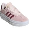 imageadidas UnisexChild Vl Court 30 LaceupLegacy SneakerWonder QuartzShadow RedWhite