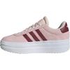 imageadidas UnisexChild Vl Court 30 LaceupLegacy SneakerWonder QuartzShadow RedWhite