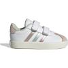 imageadidas UnisexChild Vl Court 30 Skateboarding Shoes ToddlerFtwr White Linen Green Met Sandy Pink Met