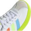 imageadidas UnisexChild Vl Court 30 Skateboarding Shoes ToddlerWhiteClear SkySolar Slime