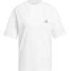 imageadidas Womens Basketball Graphic TShirtWhitePowder Teal