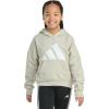 imageadidas Girls Fleece Colorblock Hooded SweatshirtWonder Alumina