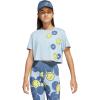 imageadidas Kids Smiley World TShirtWonder BluePreloved InkBright YellowWhite