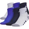 imageadidas Unisex Kids Quarter Ankle Socks for Boys and Girls Youth 6Pack Athletic Cushioned and ComfortableCool Light HeatherCollegiate NavySemi Lucid Blue