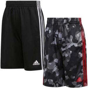 imageadidas Boys Active Sports Athletic Mesh ShortsShortsBlack  Black Camo