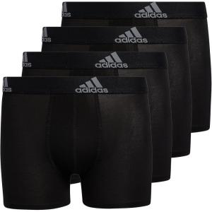 imageadidas Boys Performance Boxer Briefs Underwear for Kids 4PackBlackGreyPerformance