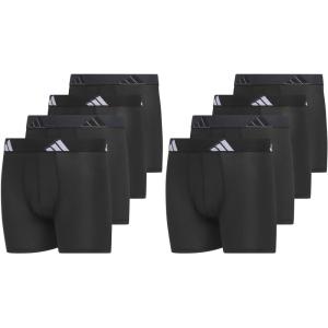 imageadidas Boys Performance Boxer Briefs Underwear for Kids 4PackBlackOnix GreyGreyMulti