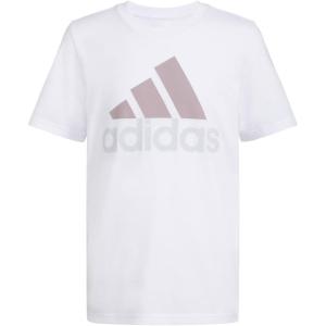 imageadidas Boys Short Sleeve Cotton TShirt Graphic Tshirt TeeWhite