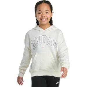 imageadidas Girls Fleece Colorblock Hooded SweatshirtChalk White