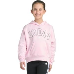 imageadidas Girls Fleece Colorblock Hooded SweatshirtClear Pink