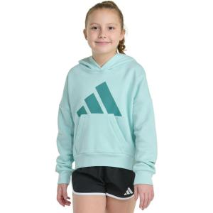 imageadidas Girls Fleece Colorblock Hooded SweatshirtHalo Mint