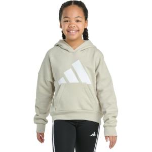 imageadidas Girls Fleece Colorblock Hooded SweatshirtWonder Alumina