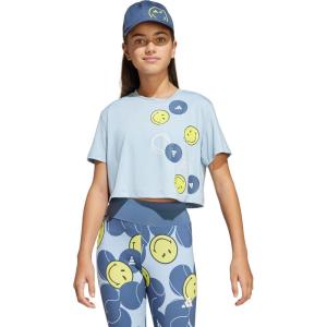 imageadidas Kids Smiley World TShirtWonder BluePreloved InkBright YellowWhite