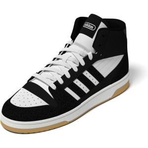 imageadidas Mens Turnaround Mid Top Basketball SneakerBlackBlackCloud White