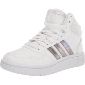 imageadidas UnisexChild Hoops Mid Basketball ShoeWhiteWhiteWhite