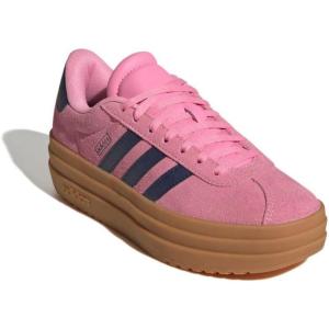 imageadidas UnisexChild Vl Court 30 LaceupLegacy SneakerBliss PinkDark BlueGold Metallic