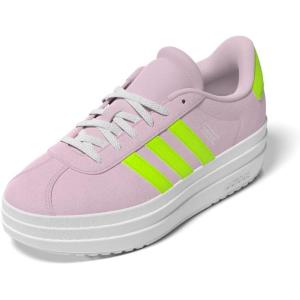 imageadidas UnisexChild Vl Court 30 LaceupLegacy SneakerClear PinkYellowWhite