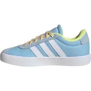 imageadidas UnisexChild Vl Court 30 LaceupLegacy SneakerClear SkyWhiteHires Yellow