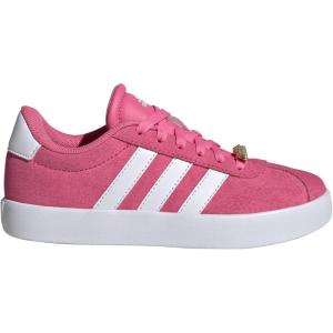 imageadidas UnisexChild Vl Court 30 LaceupLegacy SneakerPink FusionWhiteGrey