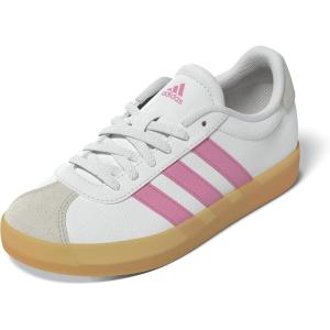 imageadidas UnisexChild Vl Court 30 LaceupLegacy SneakerWhiteBliss PinkAlumina