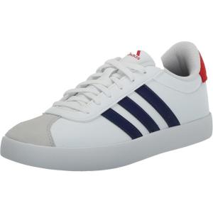 imageadidas UnisexChild Vl Court 30 Skateboarding Shoes ToddlerWhiteDark BlueBetter Scarlet
